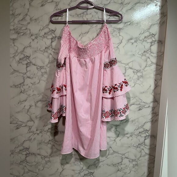 Vava by Joy Han Off The Shoulder Pink Beatrice Dress Size S - Picture 4 of 13